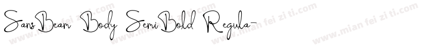 SansBeam Body SemiBold Regula字体转换